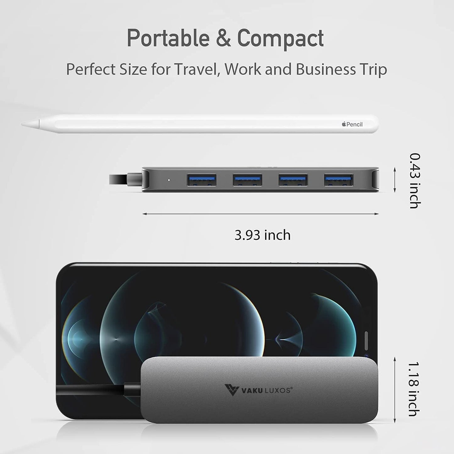 vaku-luxos®-ultros-4in1-4xusb-c-3-0-hub-grey8905129020811