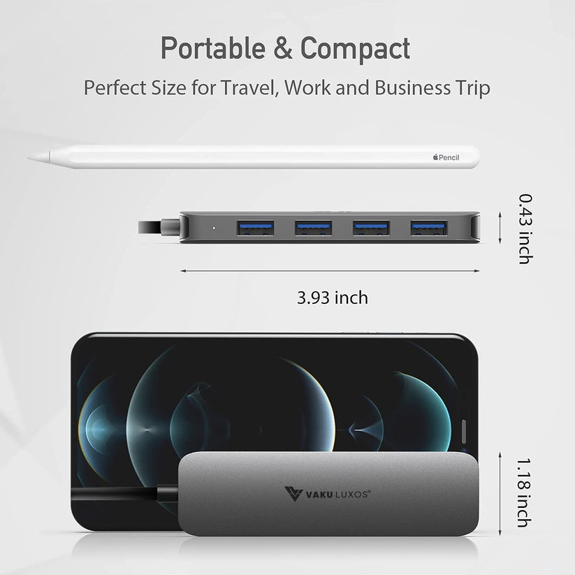 vaku-luxos®-ultros-4in1-4xusb-c-3-0-hub-grey8905129020811