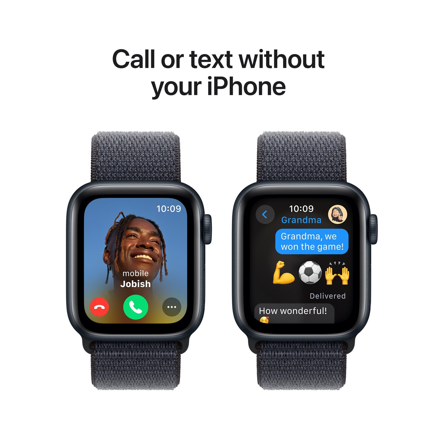 Apple Watch SE GPS 40mm Midnight Aluminium Case with Ink Sport Loop