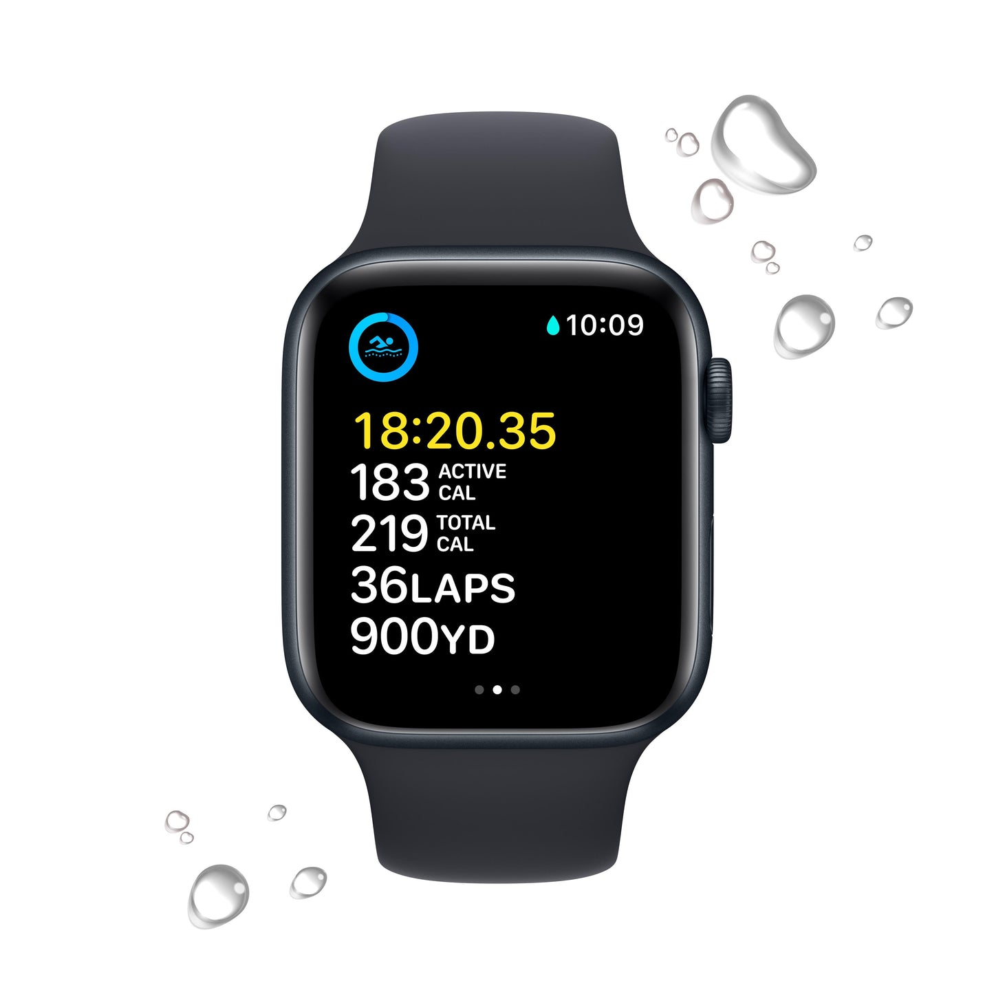 Apple Watch SE GPS + Cellular 44mm Midnight Aluminium Case with Midnight Sport Band - Regular