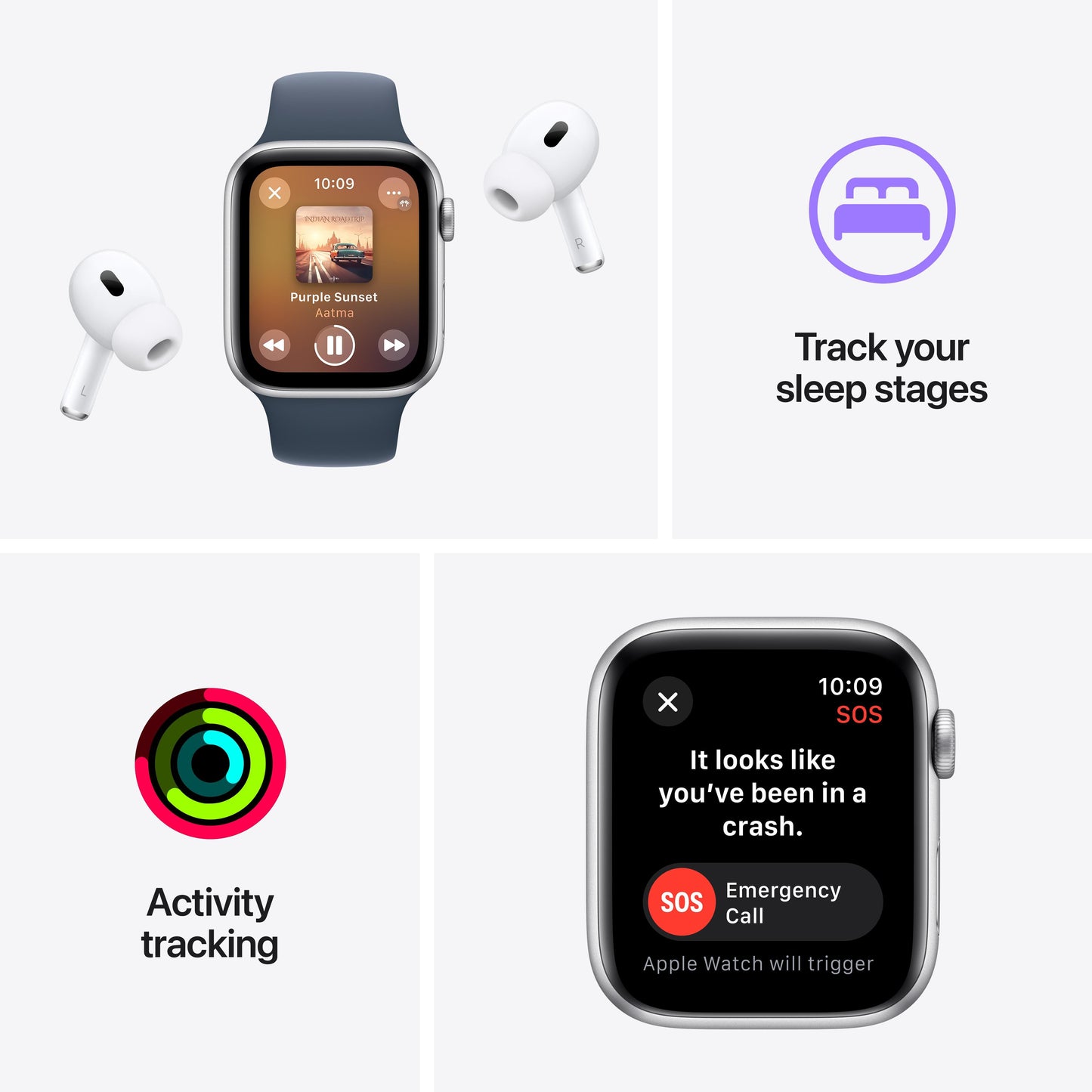 Apple Watch SE GPS + Cellular 44mm Starlight Aluminium Case with Starlight Sport Loop