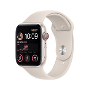 Apple Watch SE GPS + Cellular 44mm Starlight Aluminium Case with Starlight Sport Band - Regular