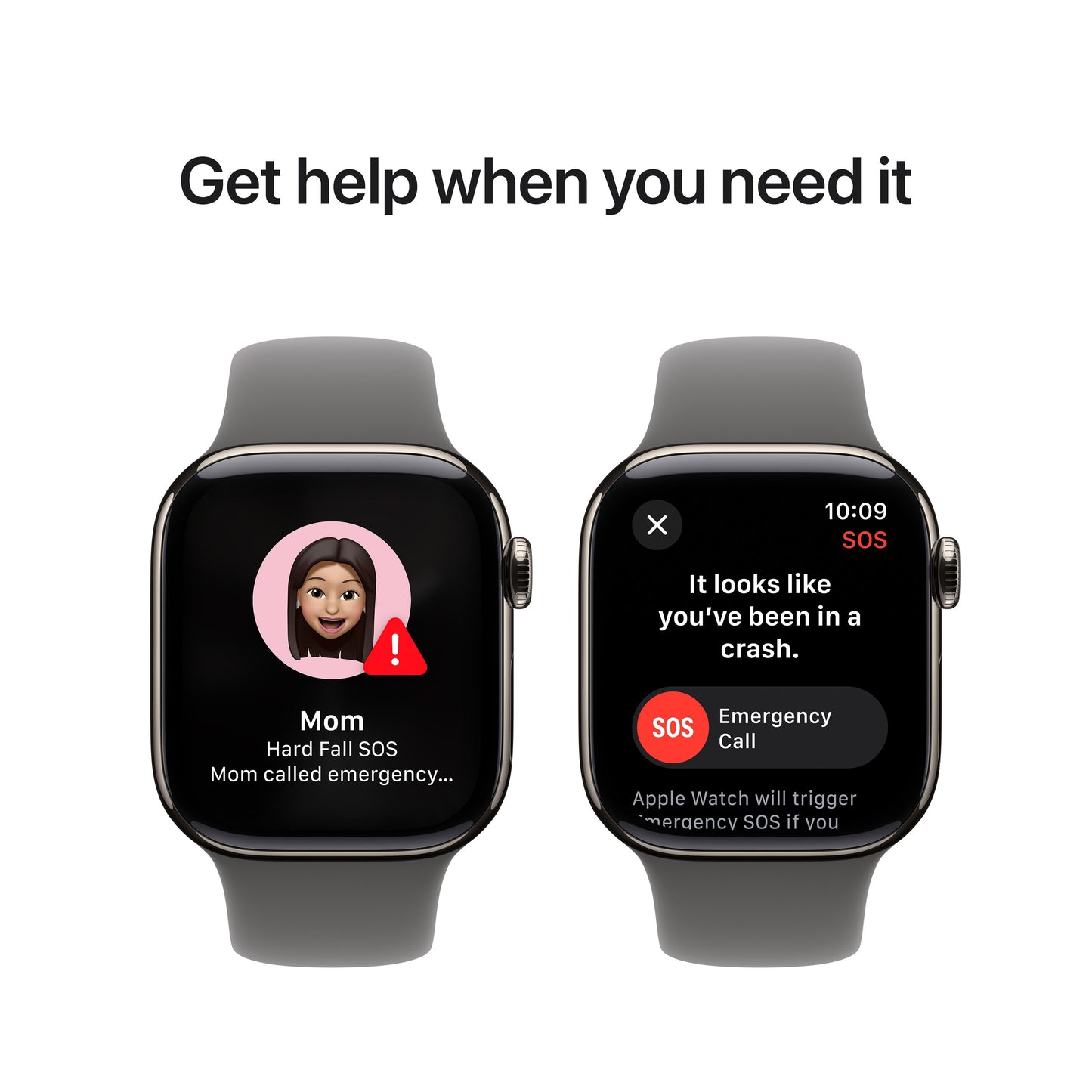 Apple Watch Series 10 GPS + Cellular 42mm Natural Titanium Case with Stone Grey Sport Band - S/M