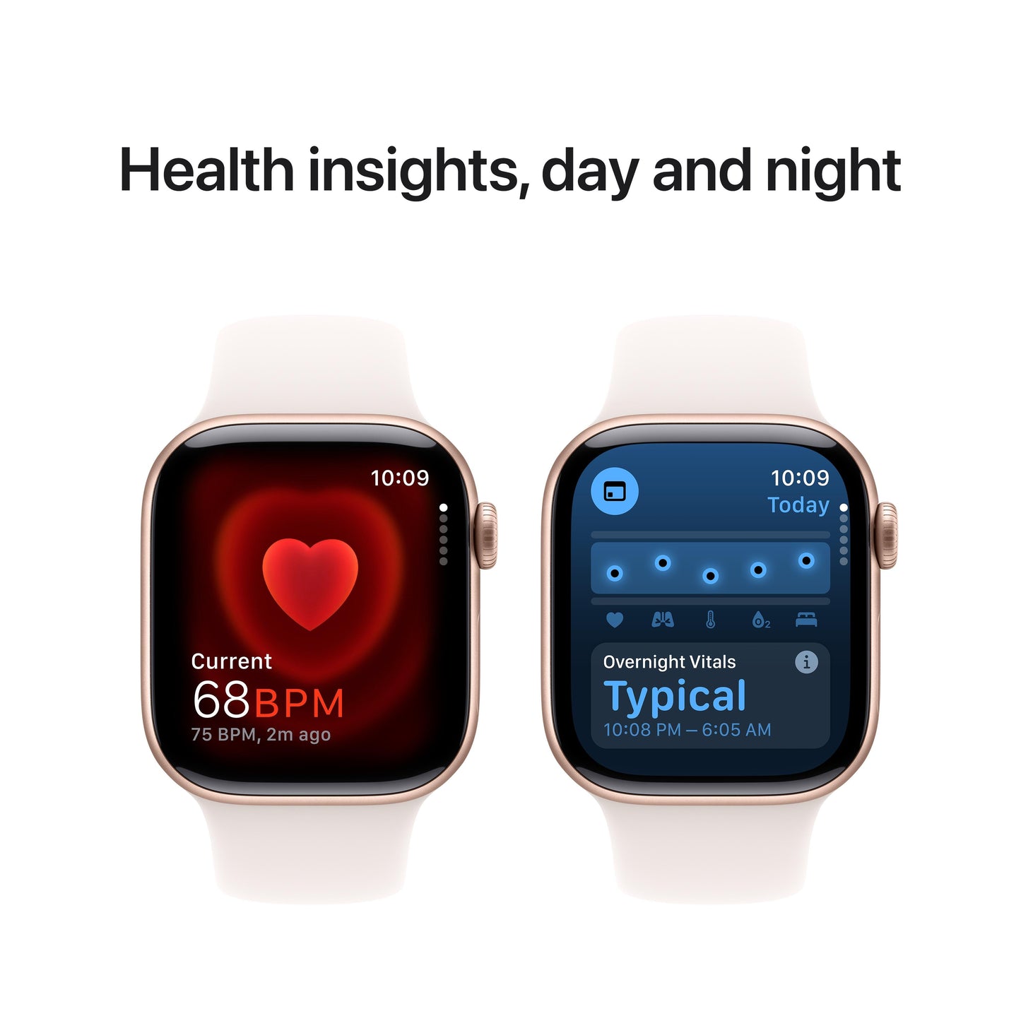 Apple Watch Series 10 GPS + Cellular 42mm Rose Gold Aluminium Case with Light Blush Sport Band - S/M