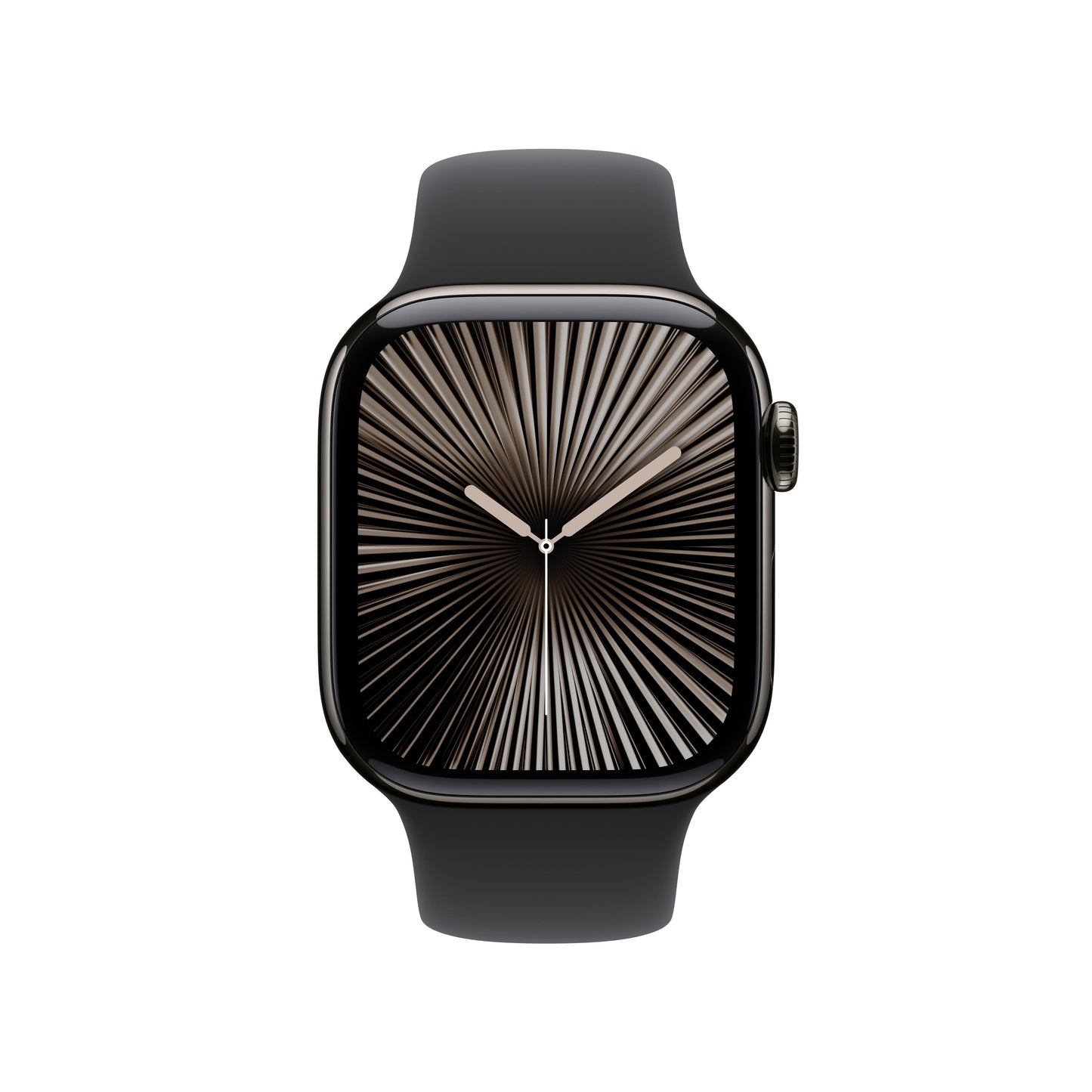 Apple Watch Series 10 GPS + Cellular 42mm Slate Titanium Case with Black Sport Band - S/M