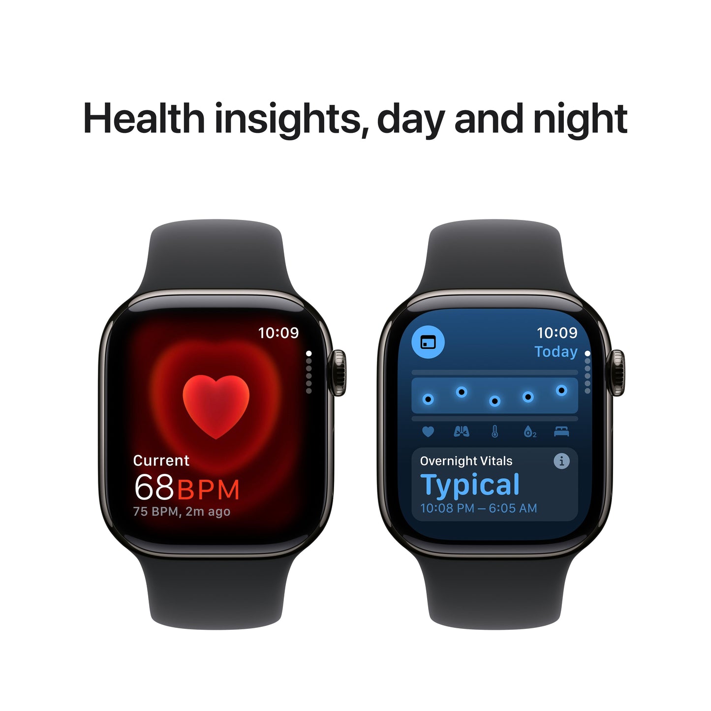 Apple Watch Series 10 GPS + Cellular 42mm Slate Titanium Case with Black Sport Band - S/M