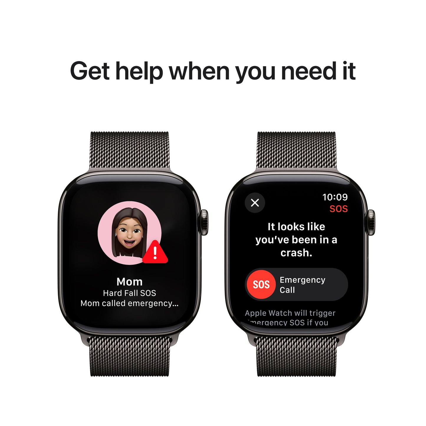 Apple Watch Series 10 GPS + Cellular 46mm Slate Titanium Case with Slate Milanese Loop - S/M