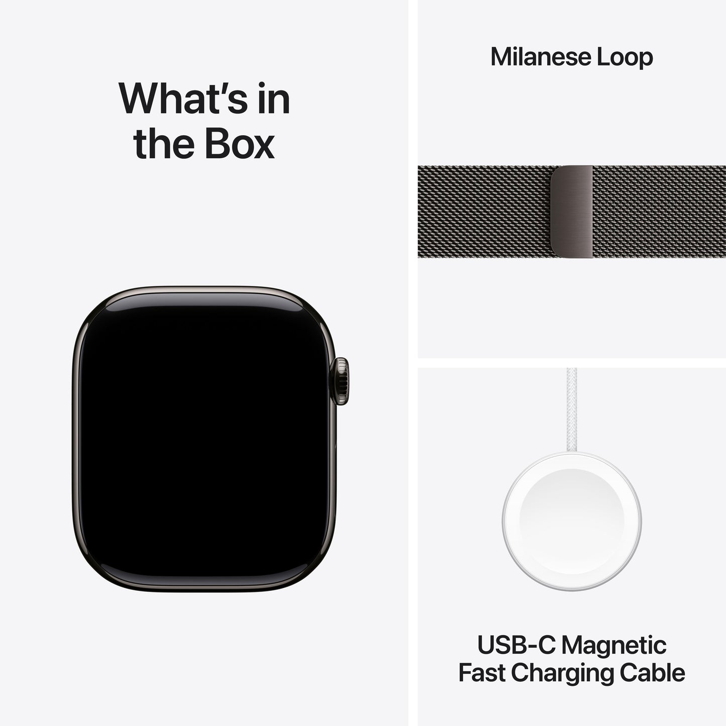 Apple Watch Series 10 GPS + Cellular 46mm Slate Titanium Case with Slate Milanese Loop - M/L