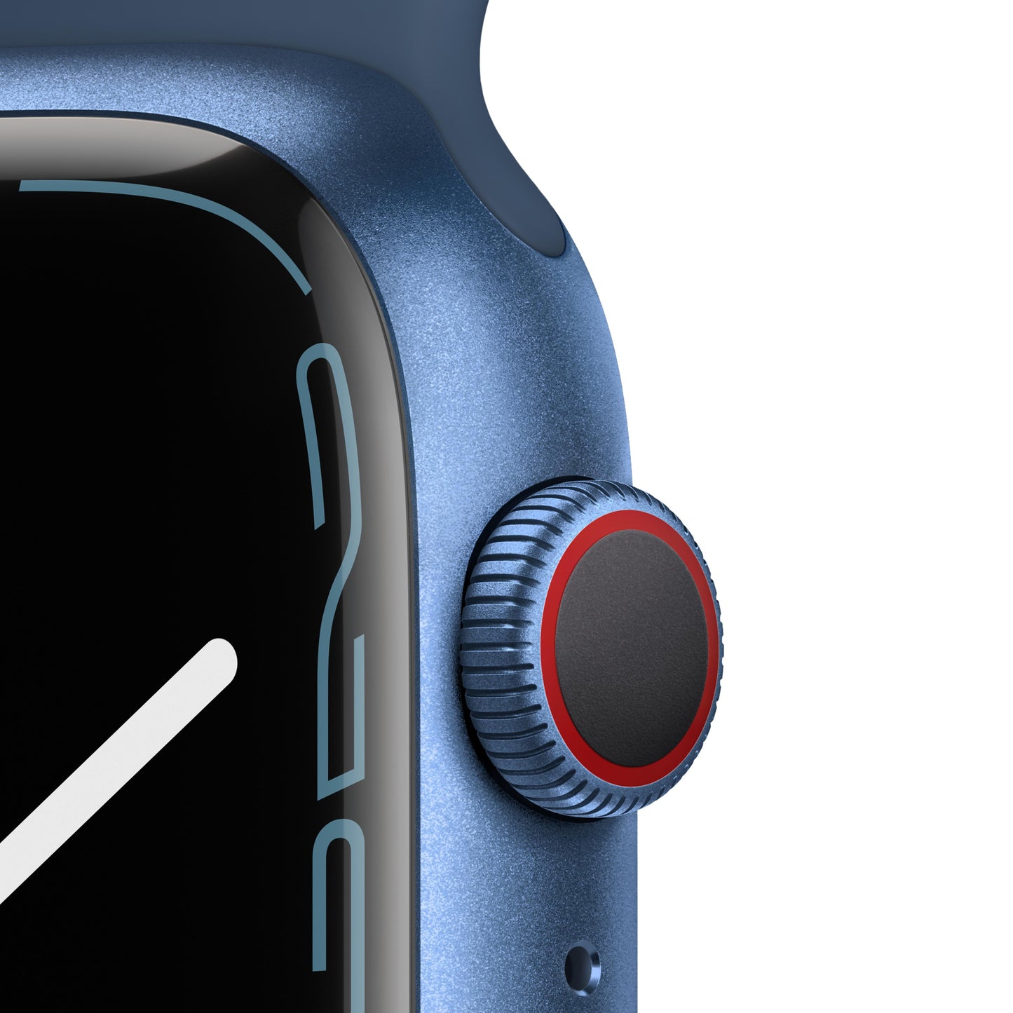 Apple Watch Series 7 GPS + Cellular, 45mm Blue Aluminium Case with Abyss Blue Sport Band - Regular