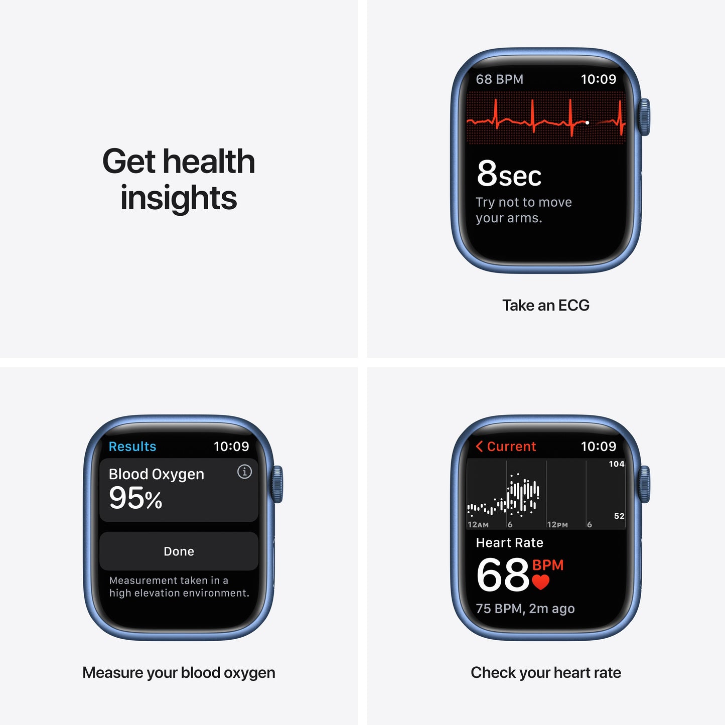 Apple Watch Series 7 GPS + Cellular, 45mm Blue Aluminium Case with Abyss Blue Sport Band - Regular