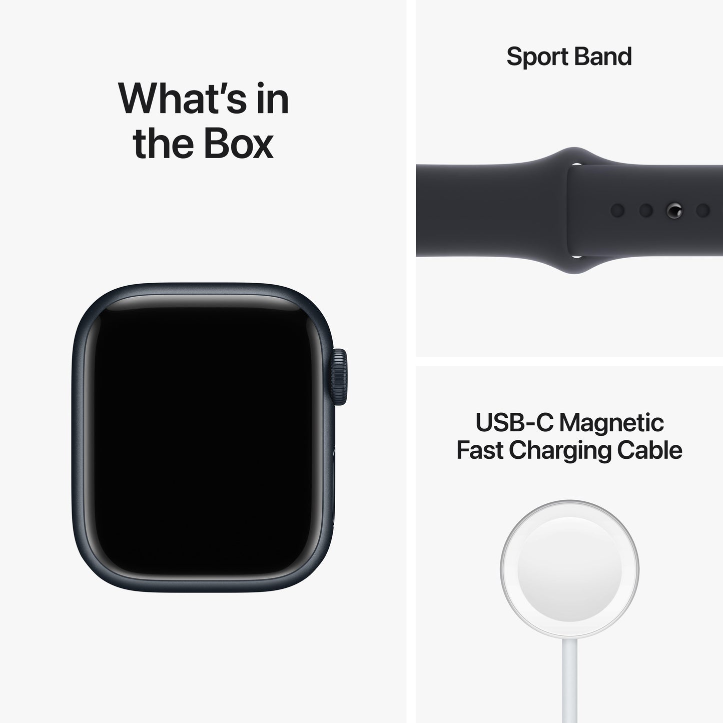 Apple Watch Series 8 GPS + Cellular 41mm Midnight Aluminium Case with Midnight Sport Band - Regular