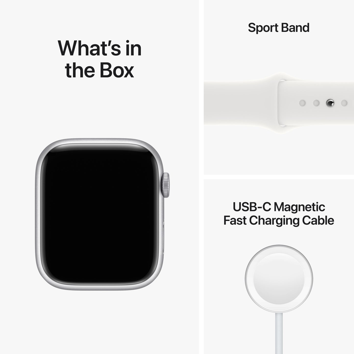 Apple Watch Series 8 GPS + Cellular 45mm Silver Aluminium Case with White Sport Band - Regular