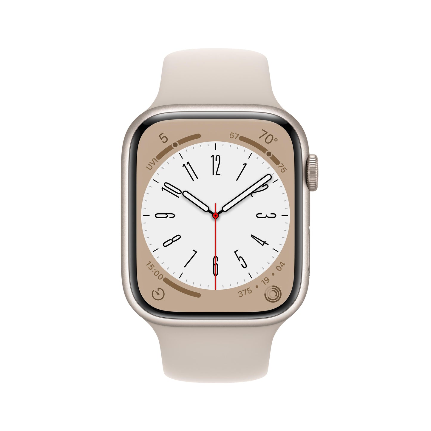 Apple Watch Series 8 GPS + Cellular 45mm Starlight Aluminium Case with Starlight Sport Band - Regular