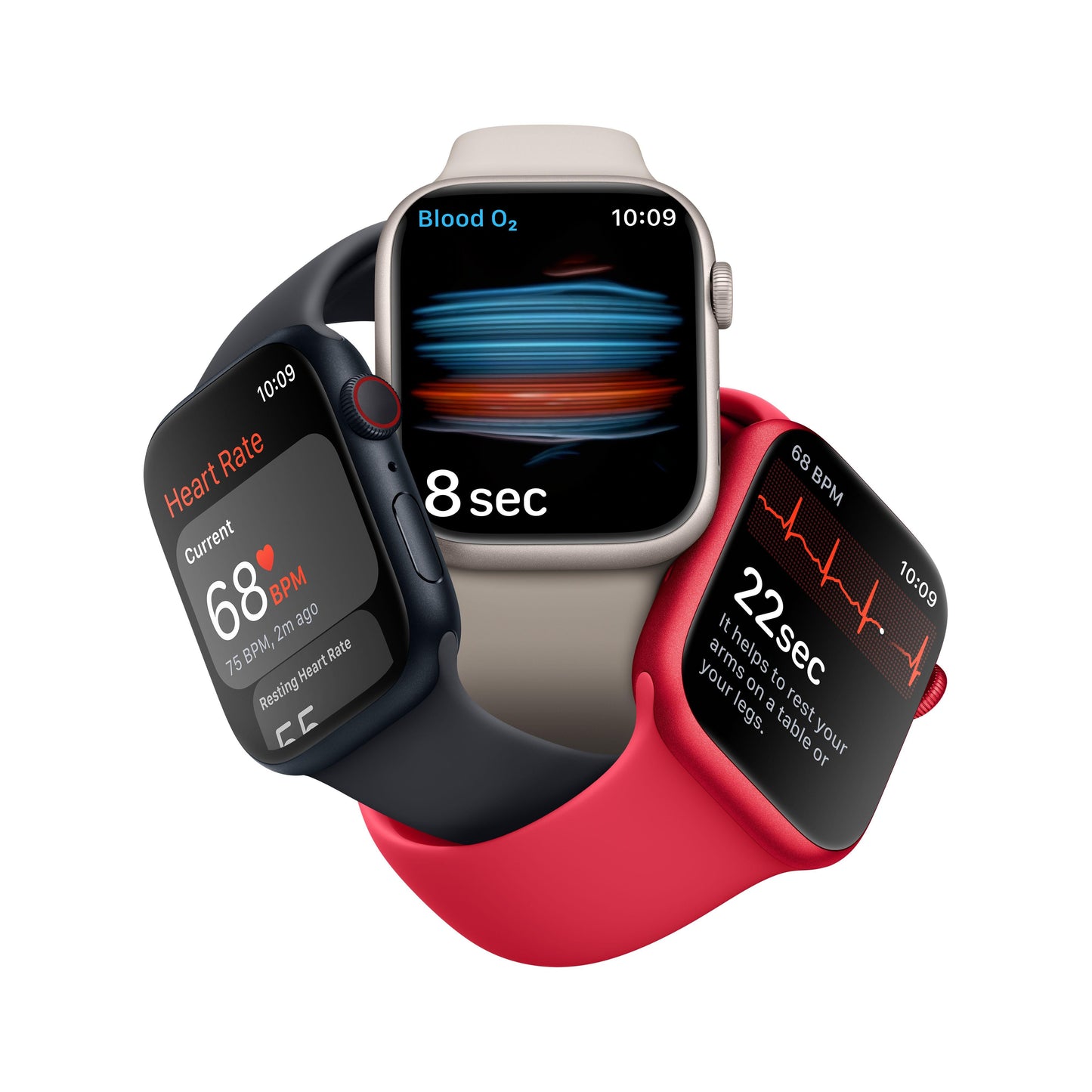 Apple Watch Series 8 GPS + Cellular 41mm Graphite Stainless Steel Case with Midnight Sport Band - Regular