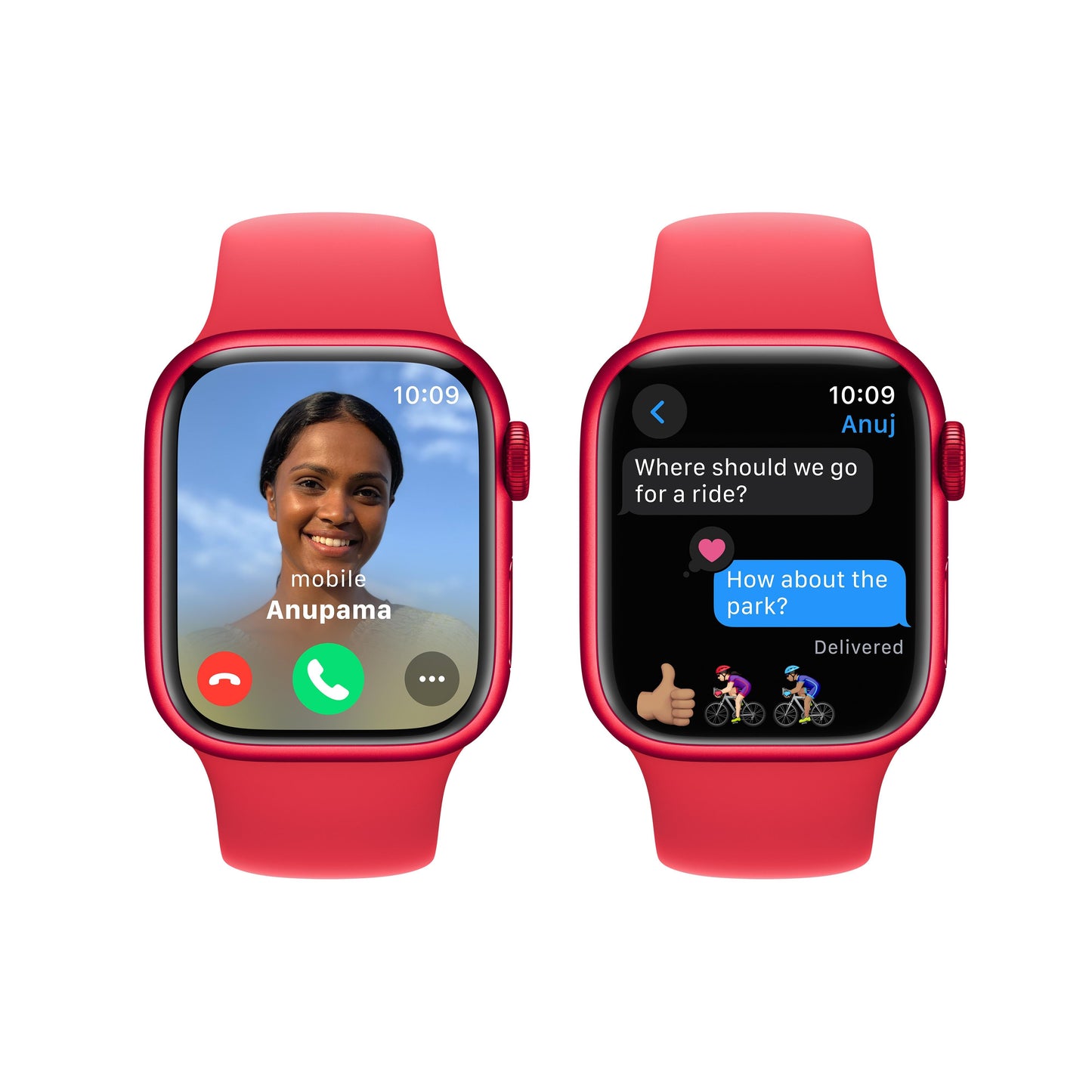 Apple Watch Series 9 GPS 41mm (PRODUCT)RED Aluminium Case with (PRODUCT)RED Sport Band - M/L