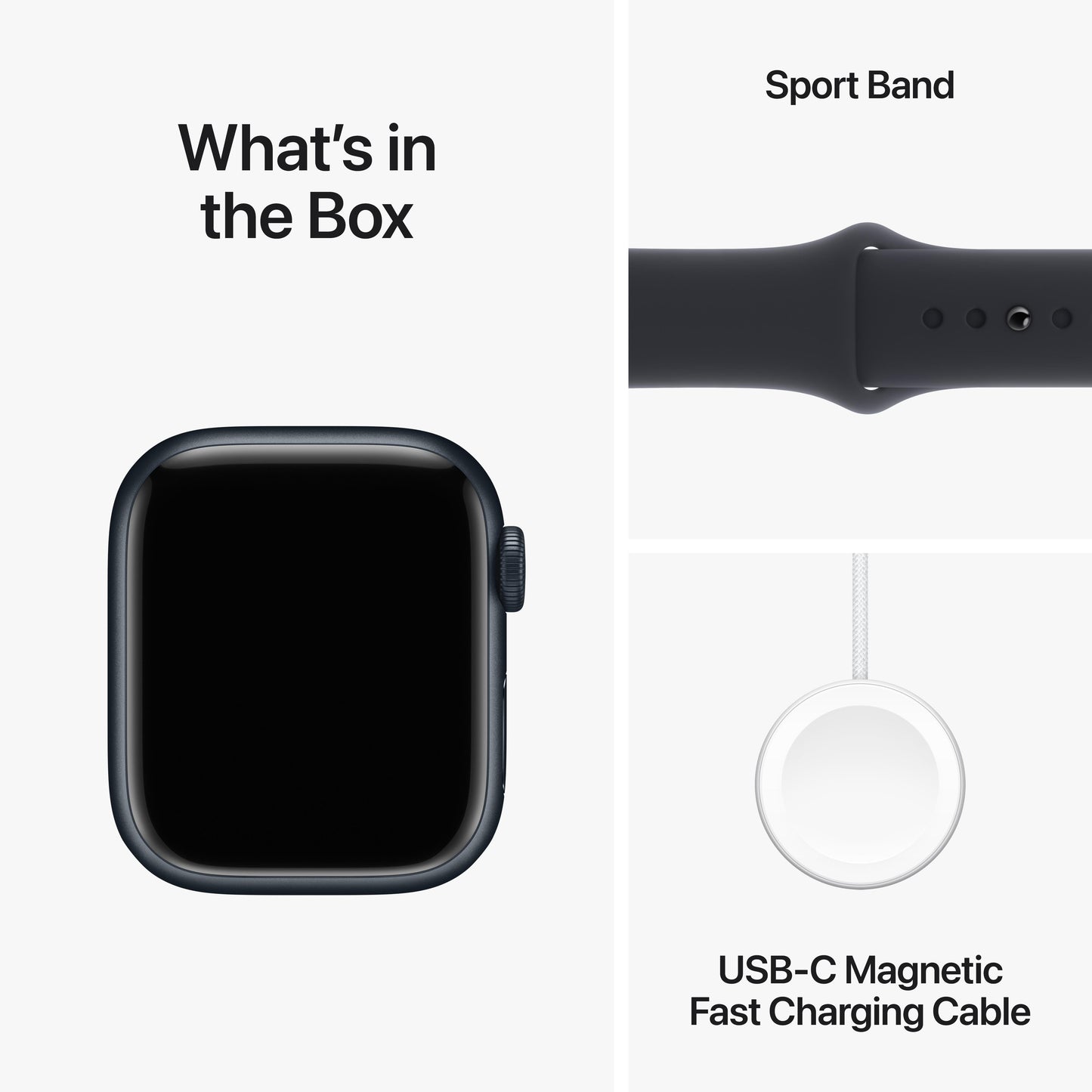 Apple Watch Series 9 GPS + Cellular 41mm Midnight Aluminium Case with Midnight Sport Band - M/L