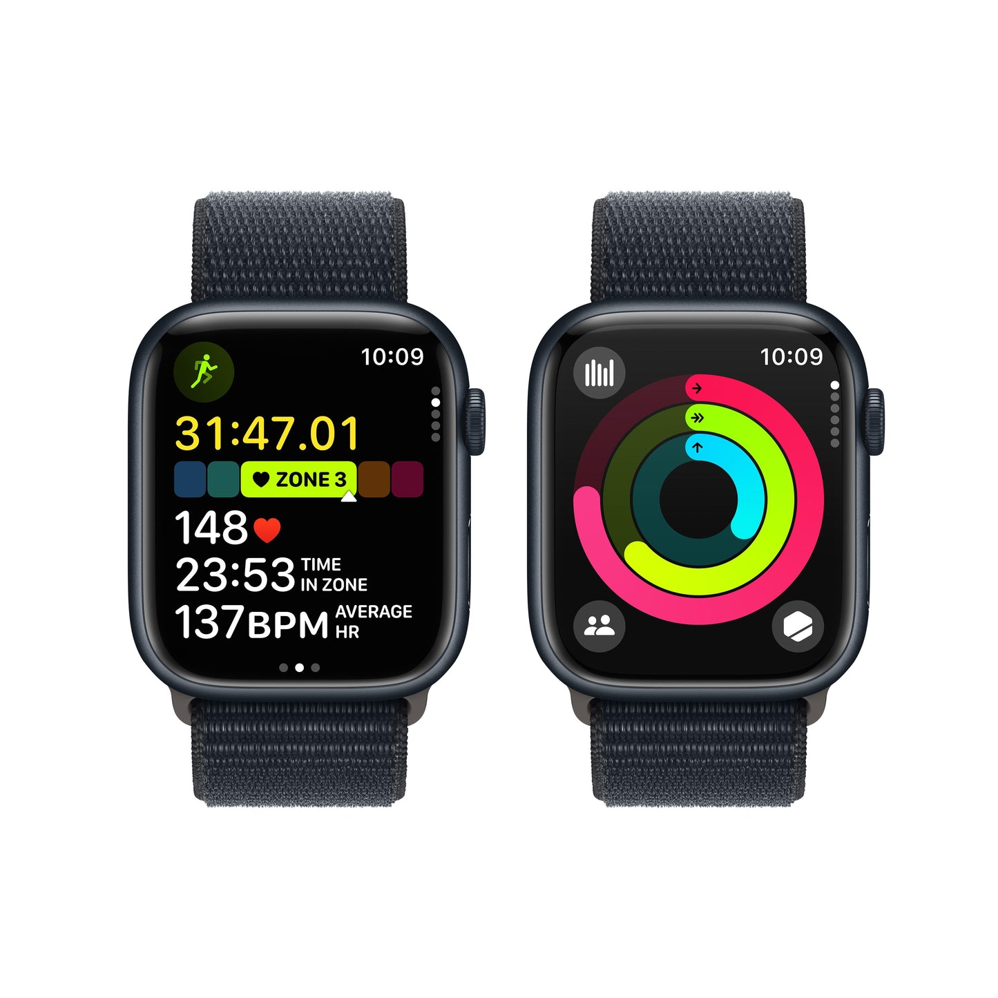 Apple Watch Series 9 GPS + Cellular 45mm Midnight Aluminium Case with Midnight Sport Loop