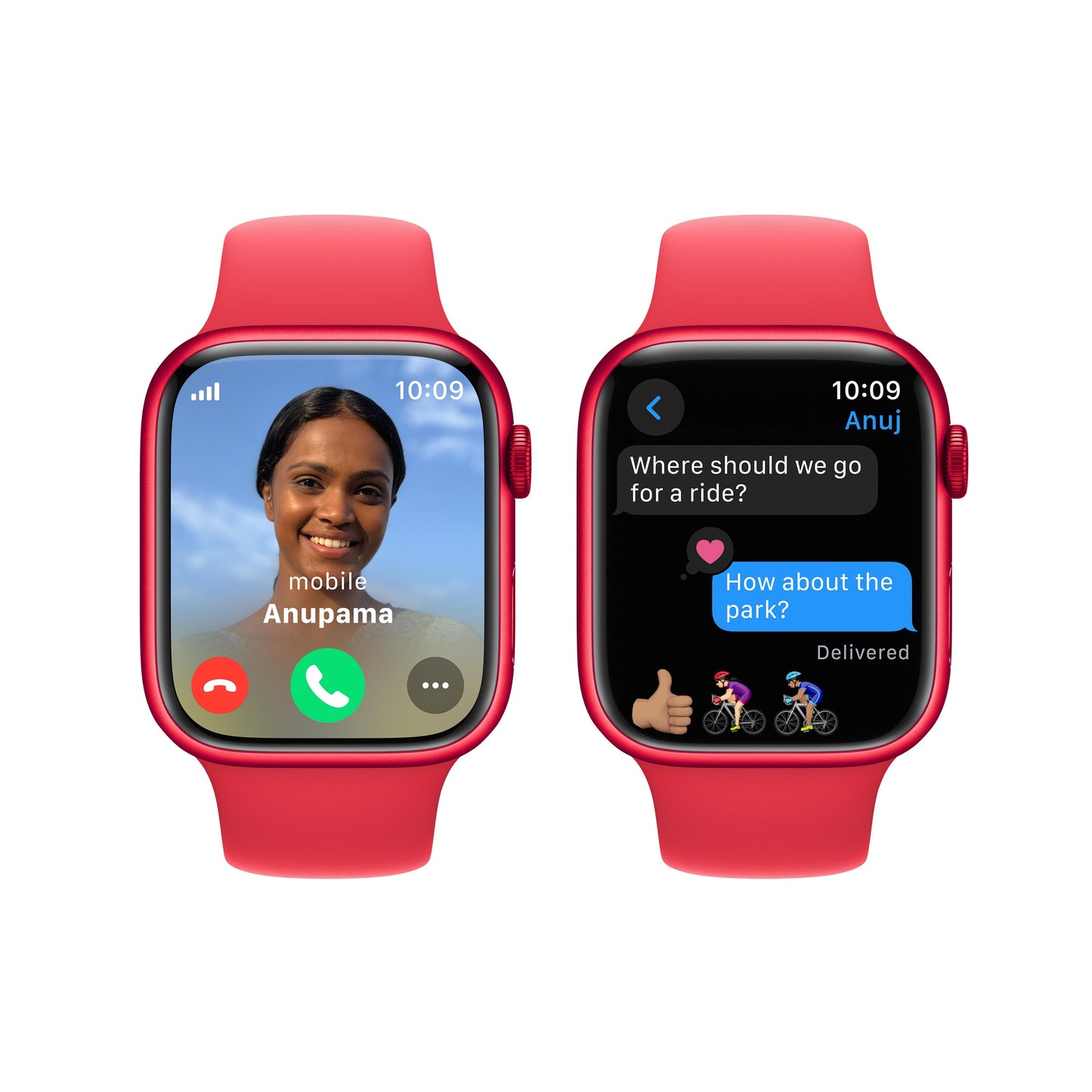 Apple Watch Series 9 GPS + Cellular 45mm (PRODUCT)RED Aluminium Case with (PRODUCT)RED Sport Band - S/M