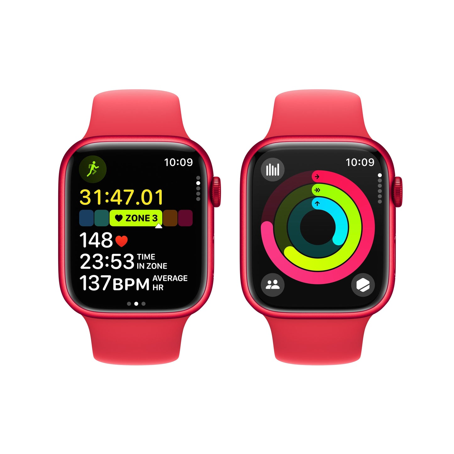 Apple Watch Series 9 GPS + Cellular 45mm (PRODUCT)RED Aluminium Case with (PRODUCT)RED Sport Band - M/L