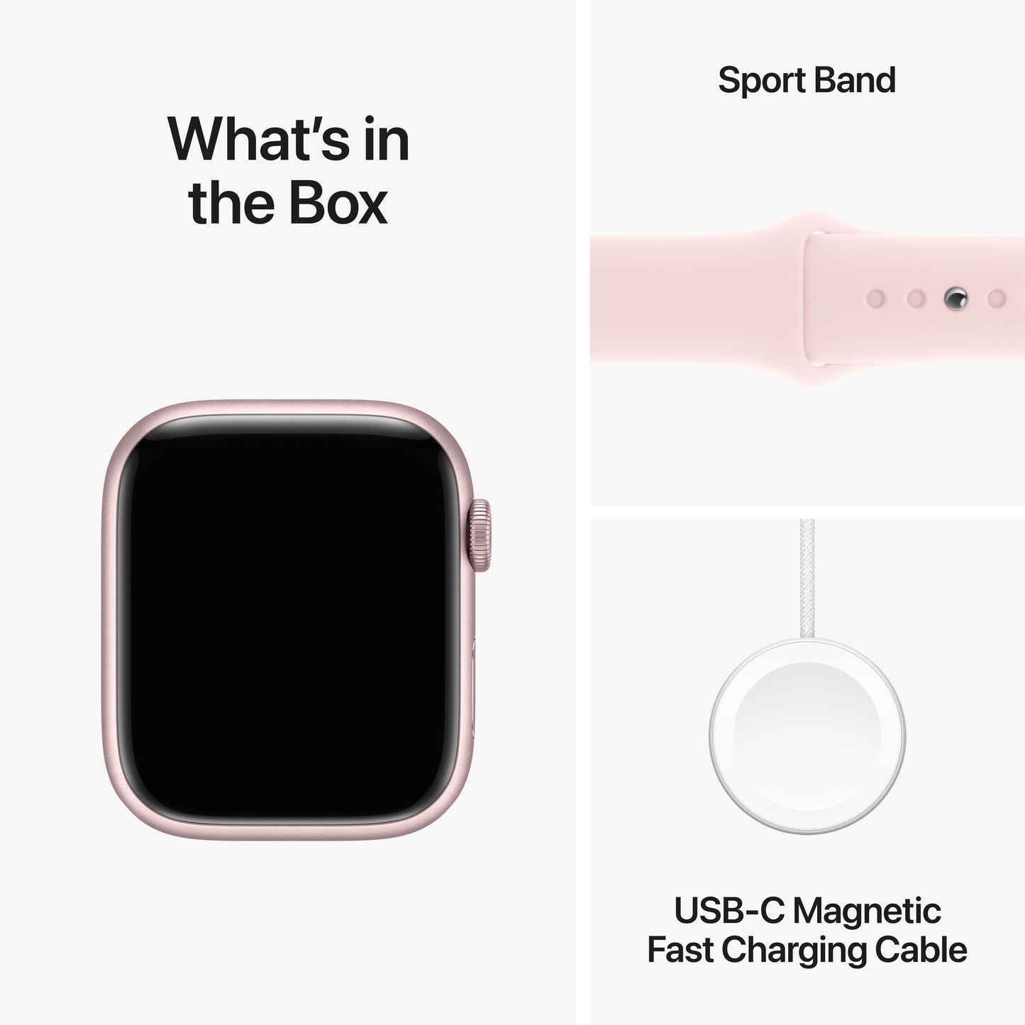 Apple Watch Series 9 GPS + Cellular 45mm Pink Aluminium Case with Light Pink Sport Band - M/L