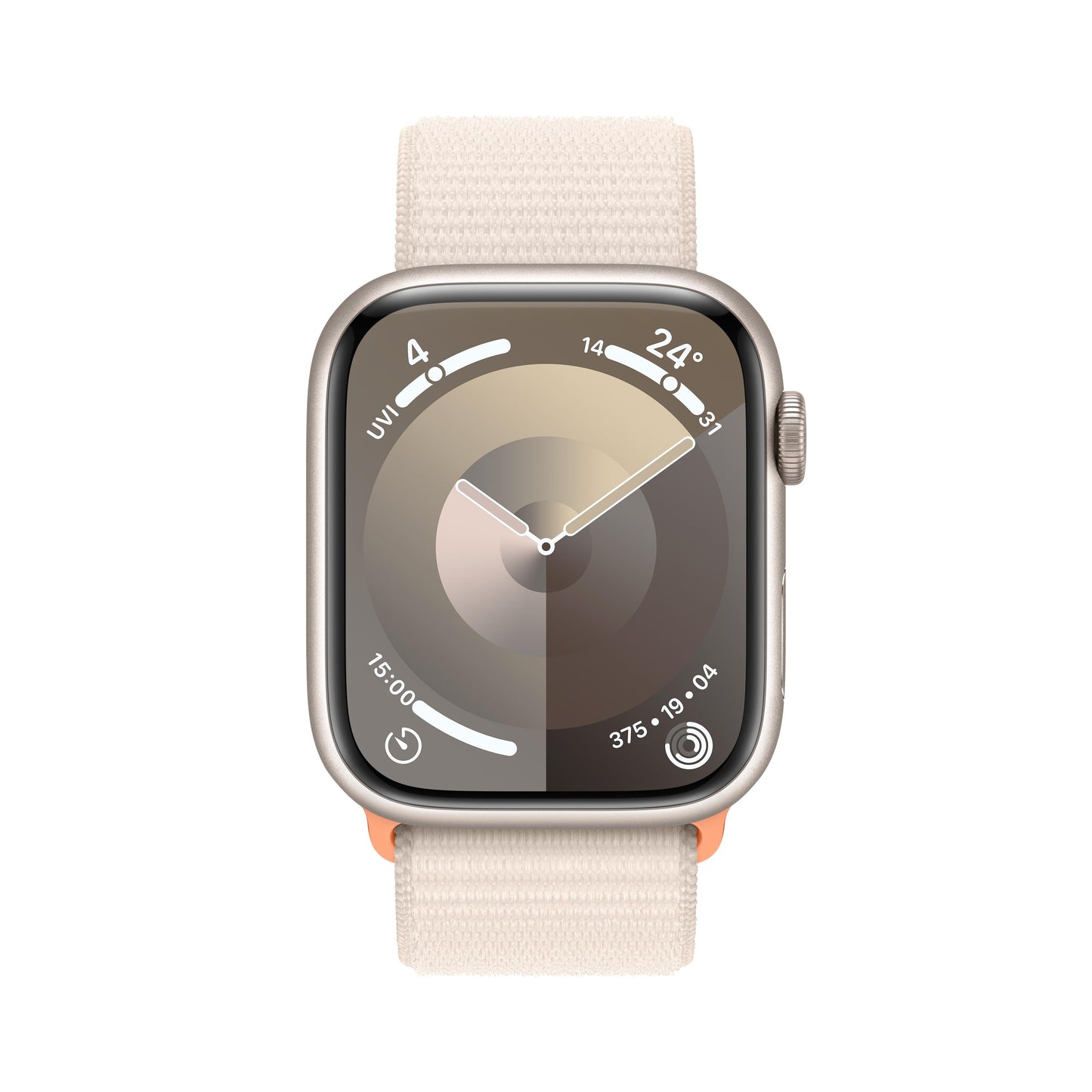 Apple Watch Series 9 GPS + Cellular 45mm Starlight Aluminium Case with Starlight Sport Loop