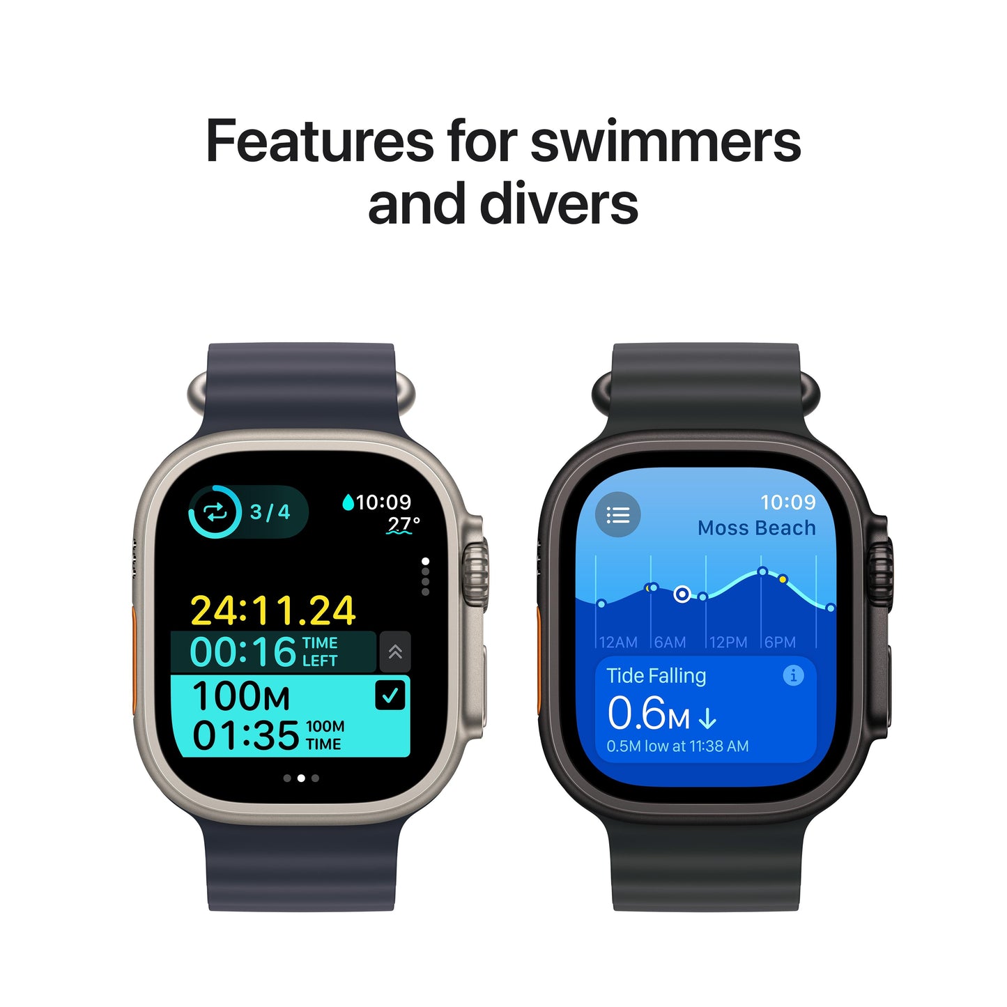 Apple Watch Ultra 2 GPS + Cellular 49mm Natural Titanium Case with Blue Trail Loop - M/L