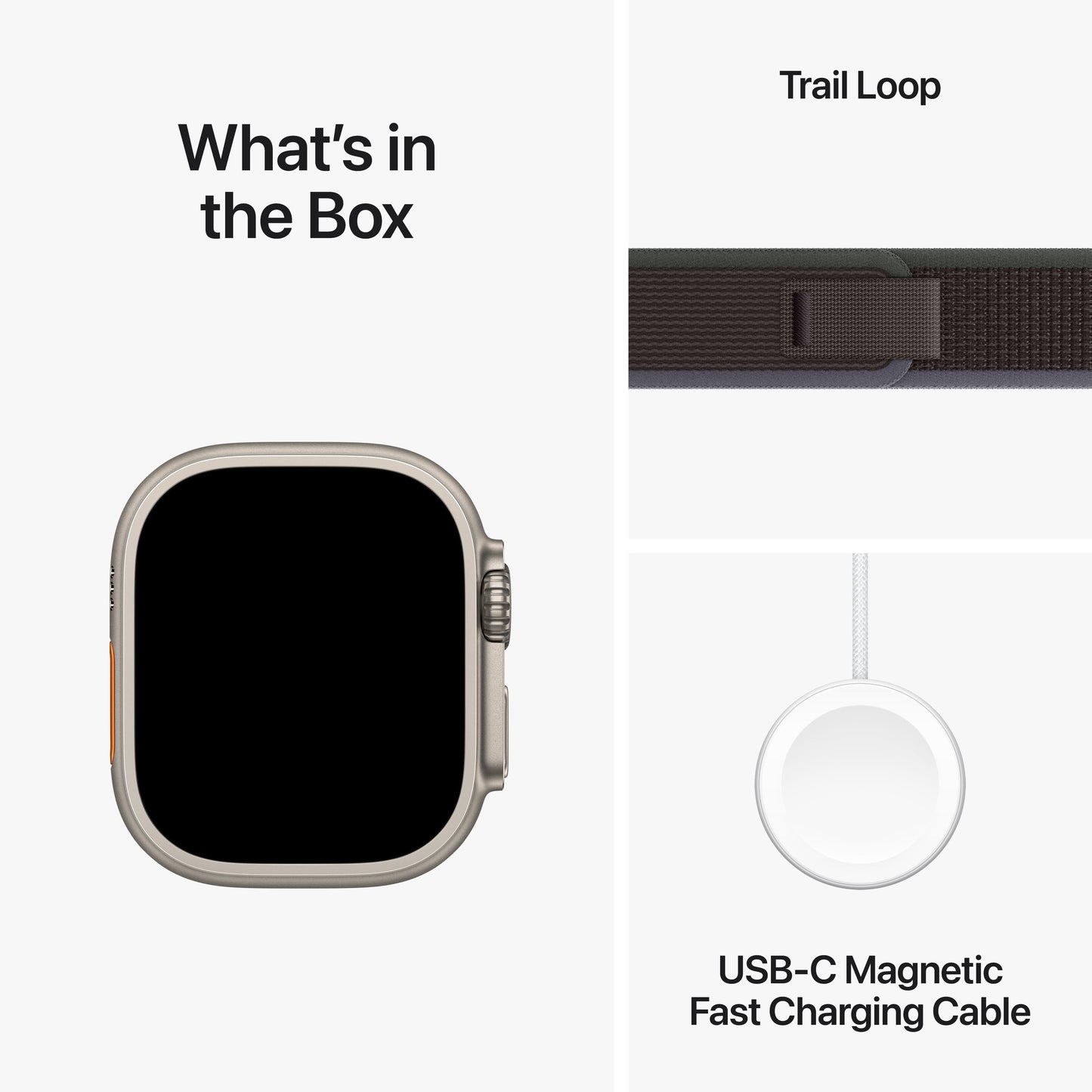 Apple Watch Ultra 2 GPS + Cellular 49mm Titanium Case with Blue/Black Trail Loop - S/M