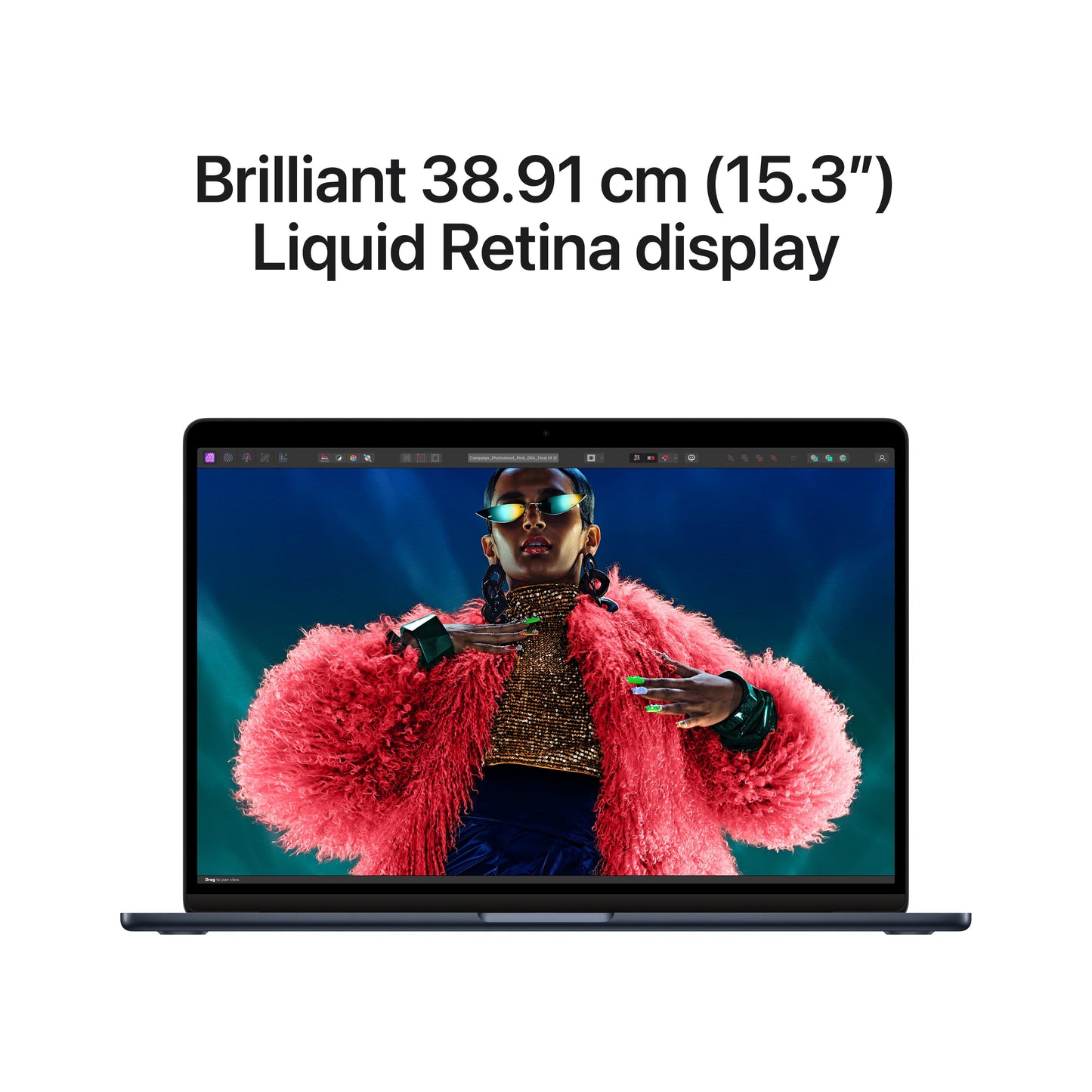 15-inch MacBook Air: Apple M3 chip with 8‑core CPU and 10‑core GPU, 256GB SSD - Midnight