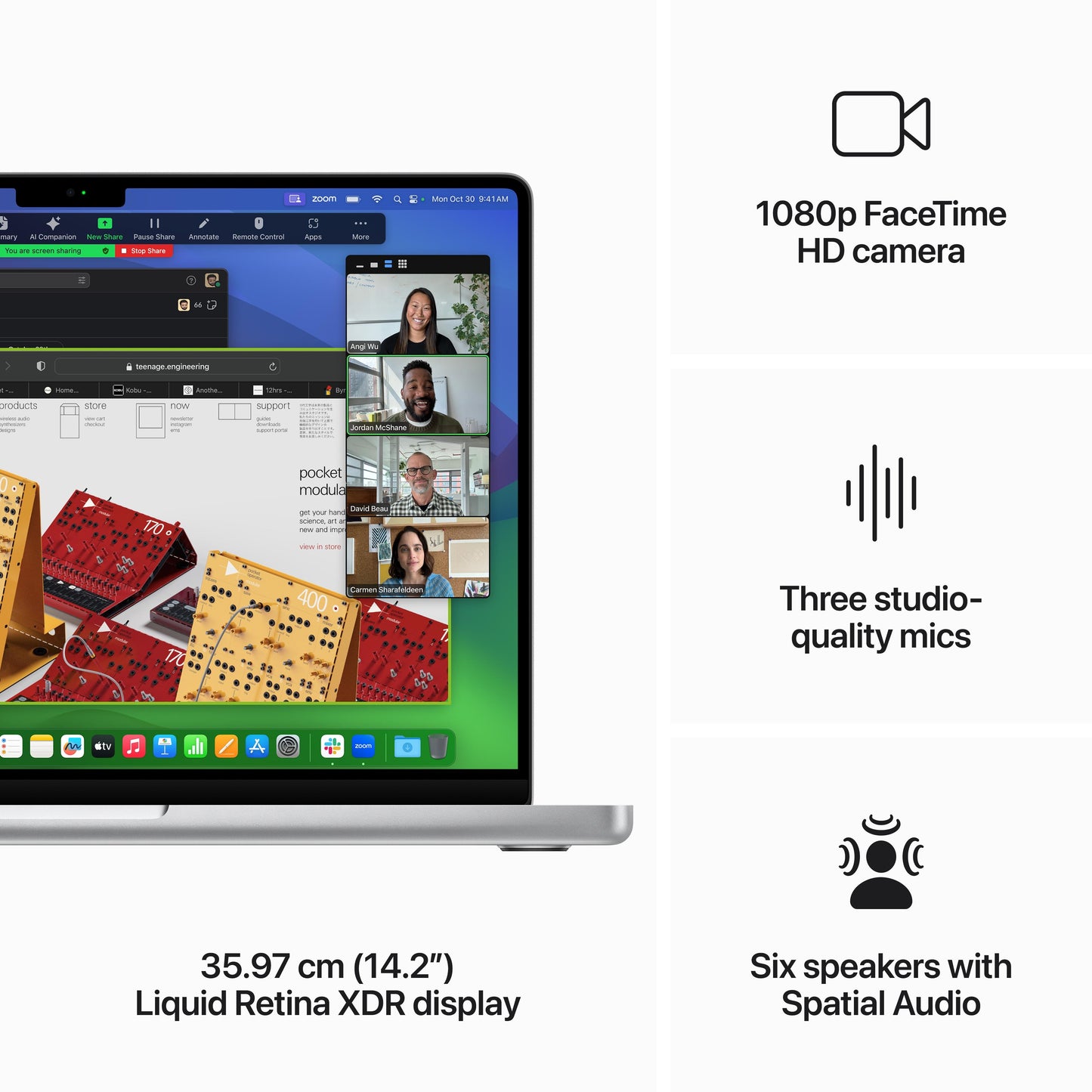 14-inch MacBook Pro: Apple M3 chip with 8‑core CPU and 10‑core GPU, 512GB SSD - Silver
