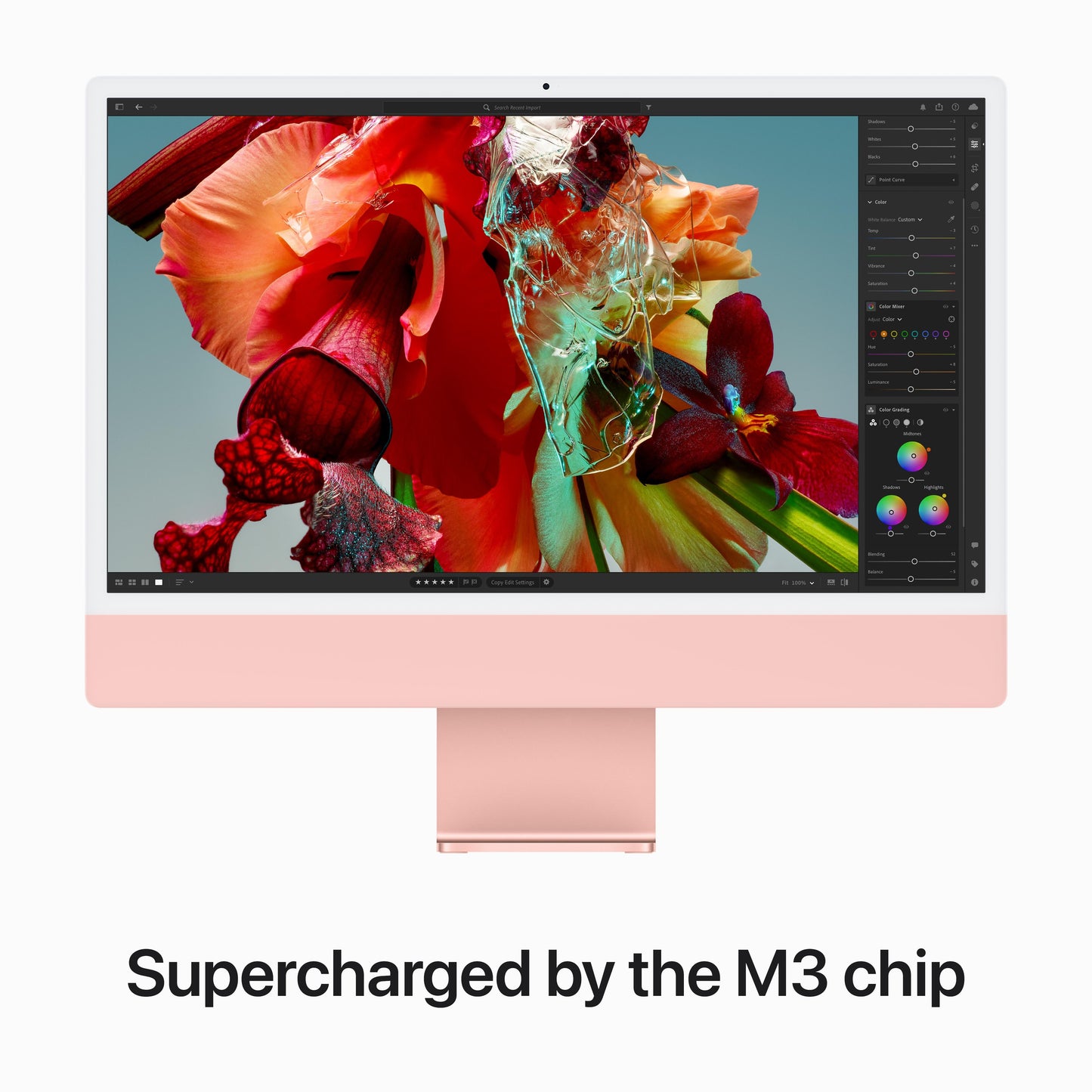 24-inch iMac with Retina 4.5K display: Apple M3 chip with 8‑core CPU and 8‑core GPU, 256GB SSD - Pink