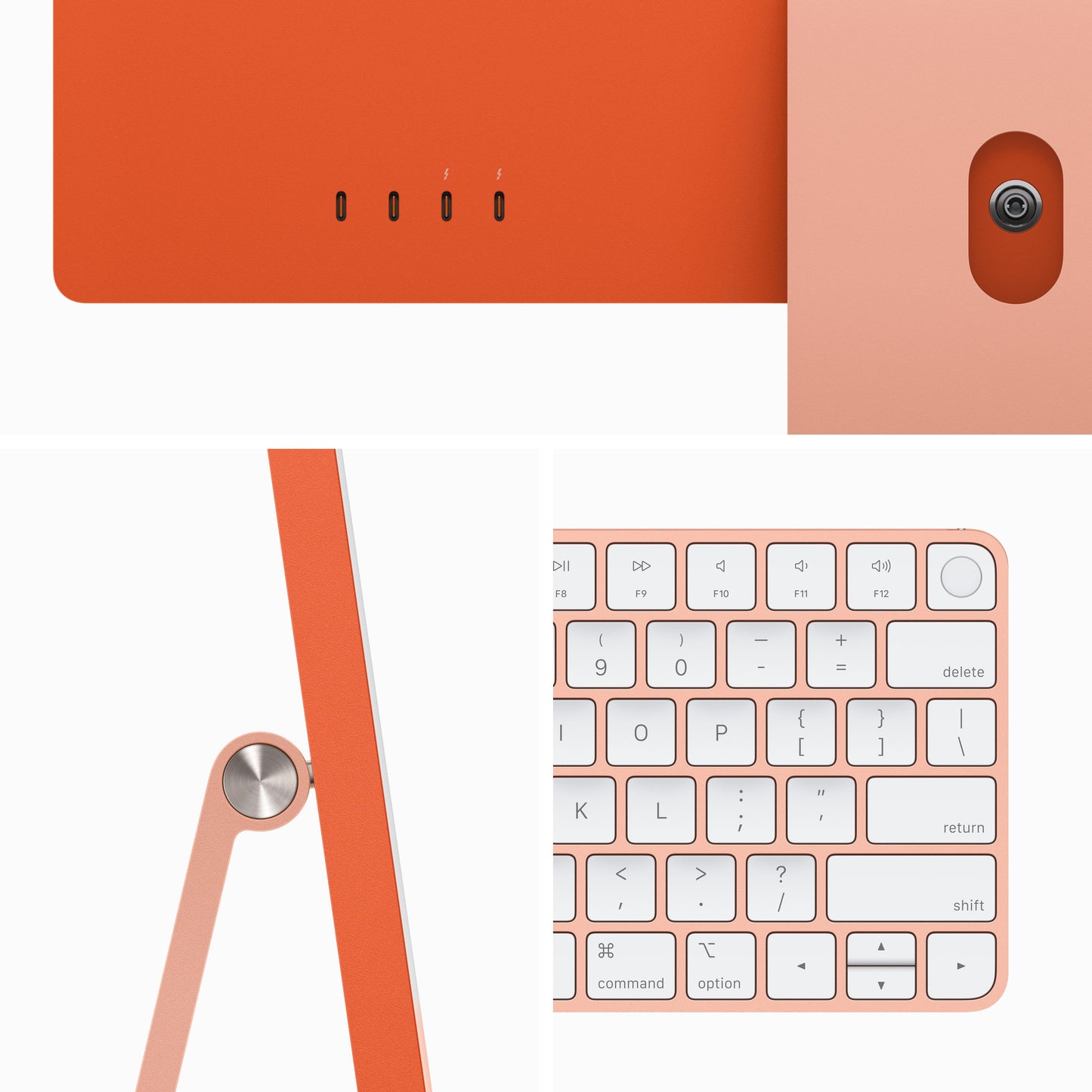 24-inch iMac with Retina 4.5K display: Apple M3 chip with 8‑core CPU and 10‑core GPU, 256GB SSD - Orange