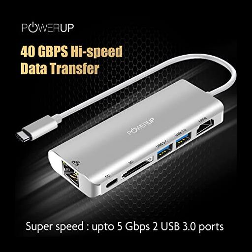 Powerup ELITE PLUS U SB-C HUB 6IN1  (HDMI-LAN)